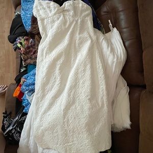 Express white lined halter dress, size 2.